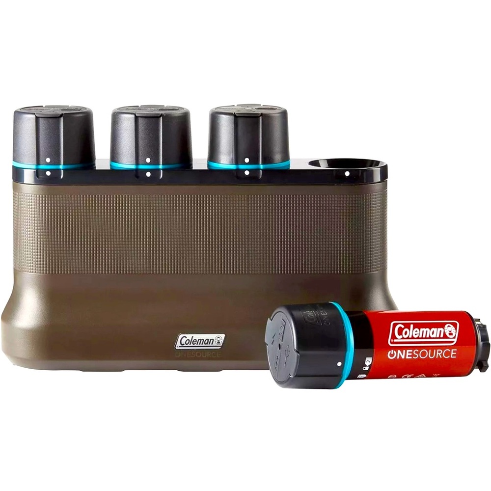 Coleman OneSource Rechargeable Battery Pack and 4 Slot, Charging Stations